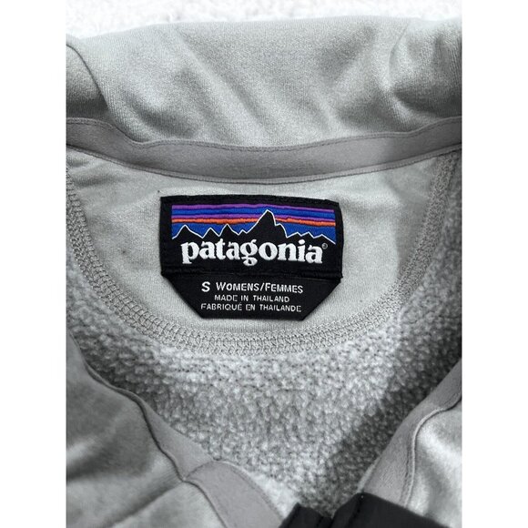 PATAGONIA Women’s S Better Sweater Lightweight Light Grey Dark Gray Trim & Snaps - Picture 2 of 8